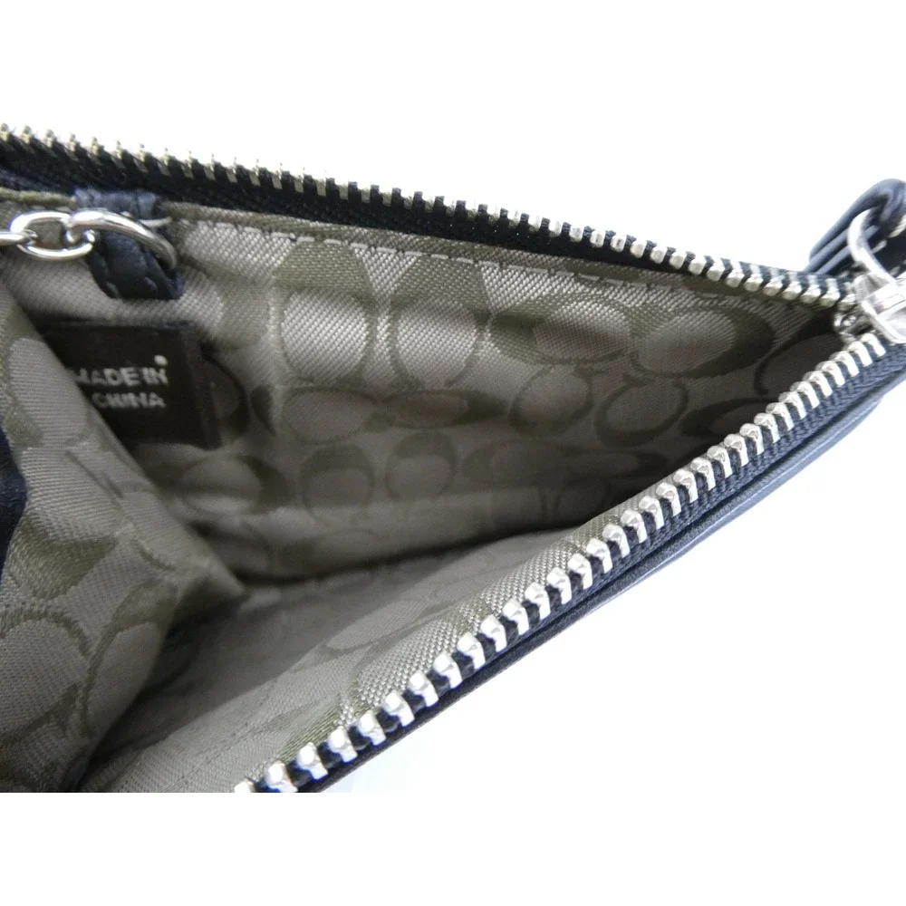 Coach Black Leatherware Mini Skinny Card Case